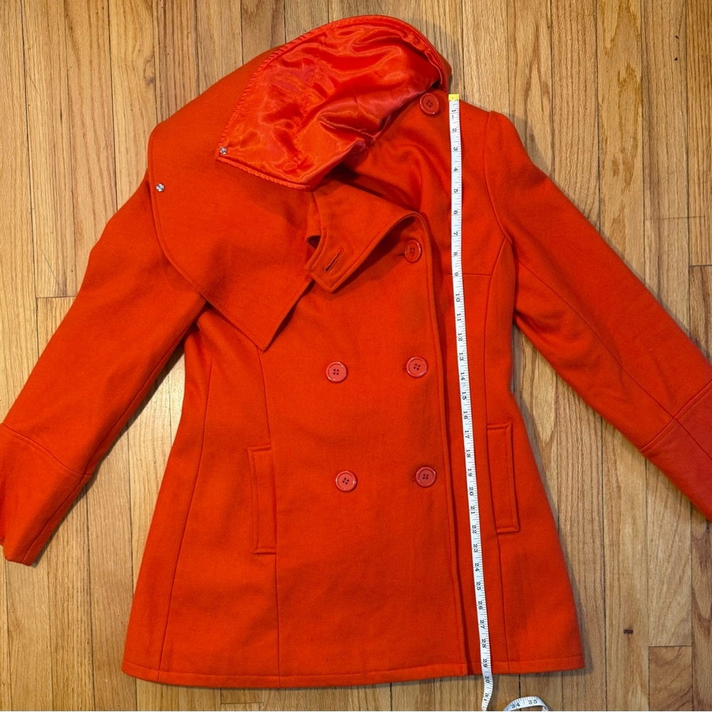 Lux Vibrant Orange Cowl Neck Coat
EUC - Picture 9 of 10